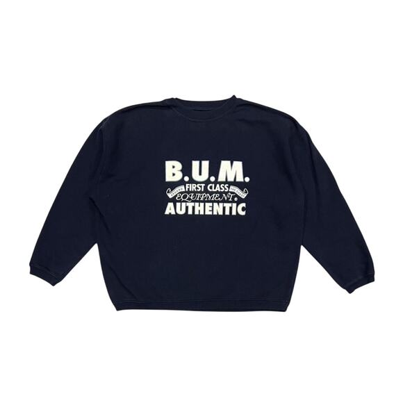 ★ B.U.M. Equipment (Vintage) Navy Blue Crewneck Sweatshirt ★ - Picture 1 of 6